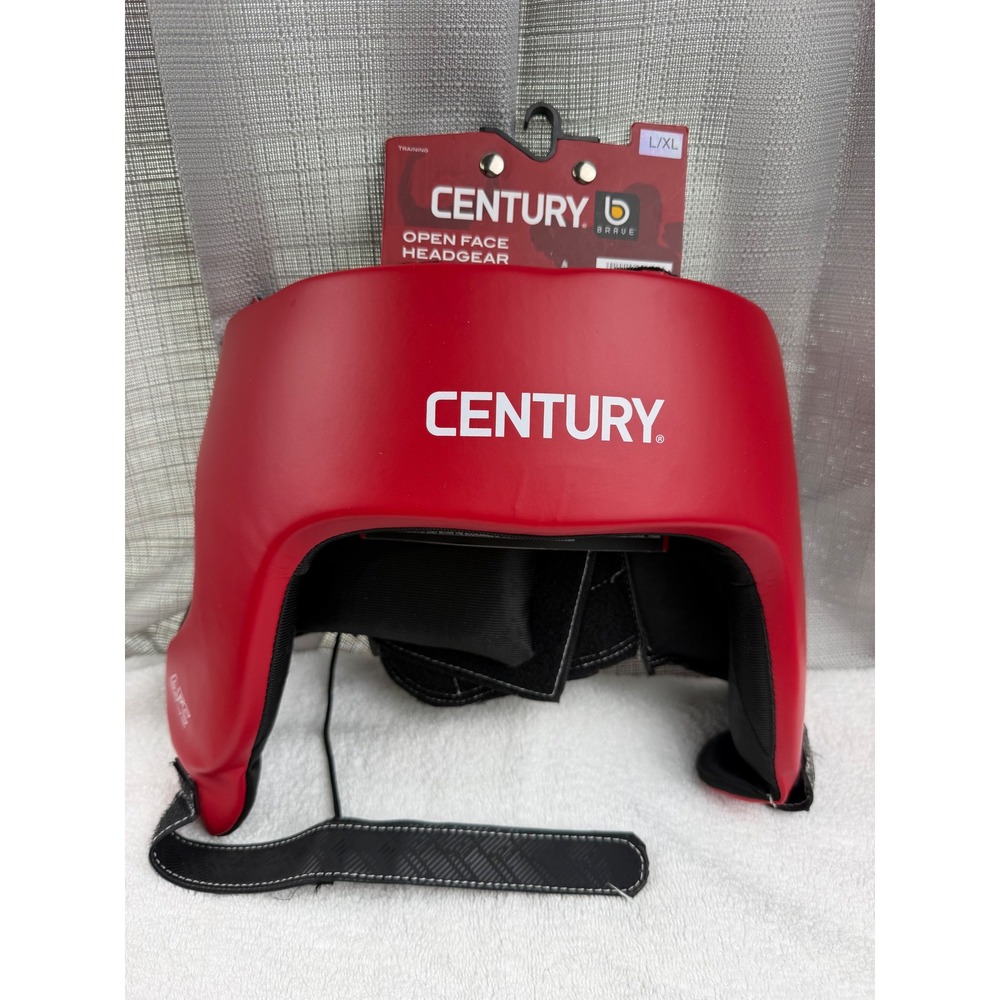 Century Brave Open Face Headgear Red Black Boxing MMA Sparring L/XL 1473107P